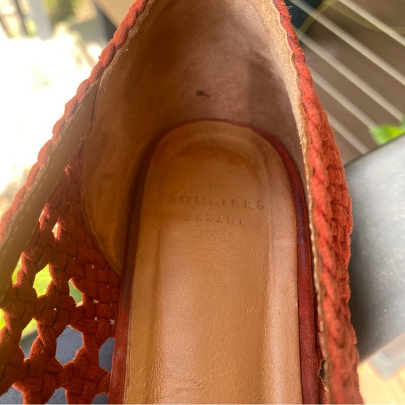 SÉZANE—‘Low Laura’ court shoes. Size 39. Beautiful Rustic Red, braided suede 🌺 - Picture 9 of 16